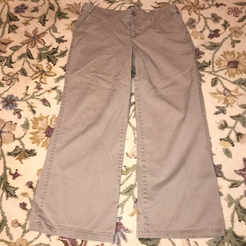 Area Wide Leg Tan Khakis Size 4